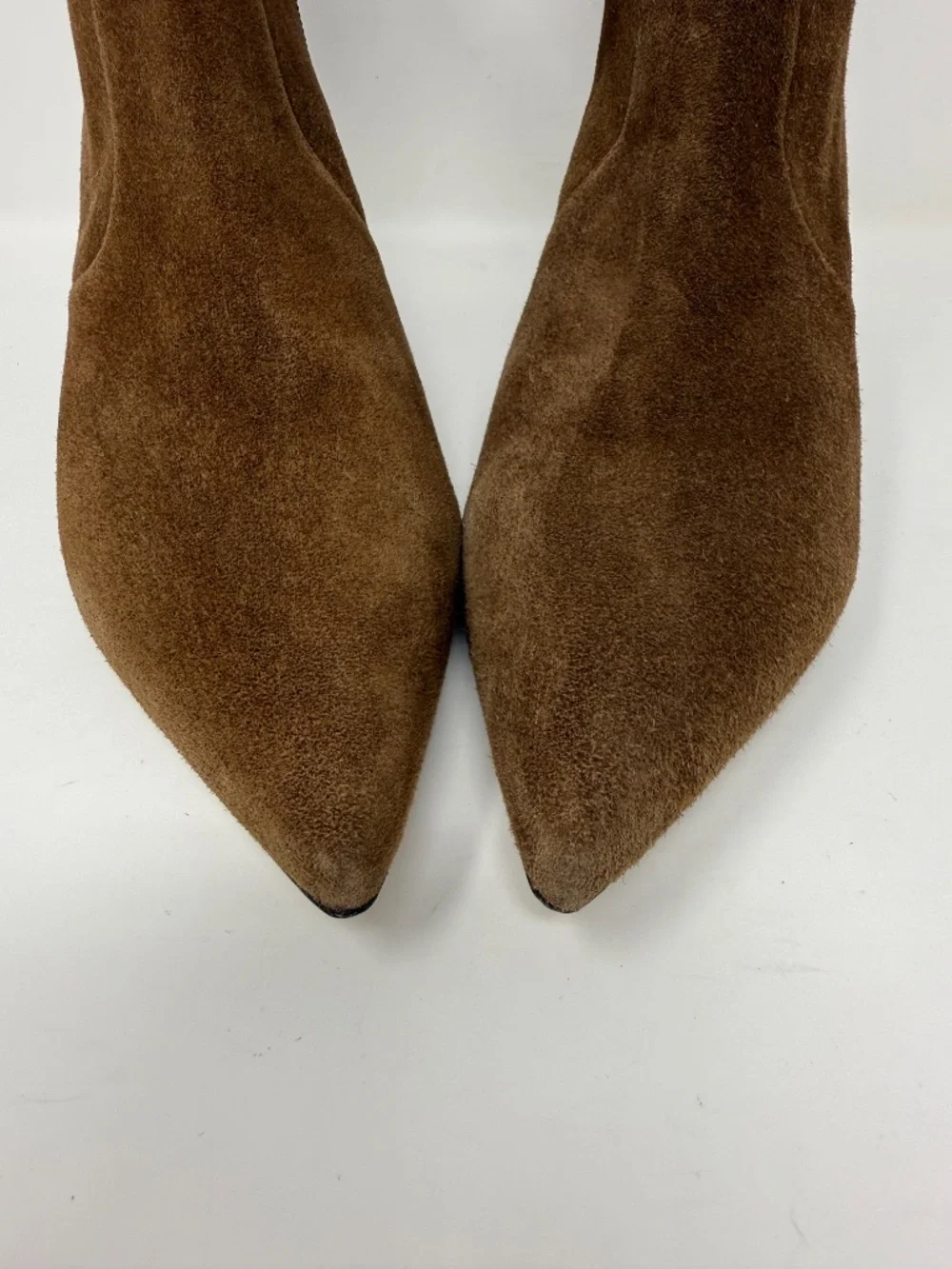 New Stuart Weitzman Mara Zip Suede Bootie Espresso Sz 8.5